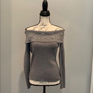 NWOT Lauren Michelle Semi-Sequined Sweater  Small